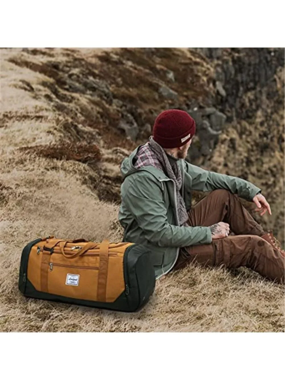 40L Travel Duffle Bag with Shoe Compartment Waterproof Gym Weekender Carry On